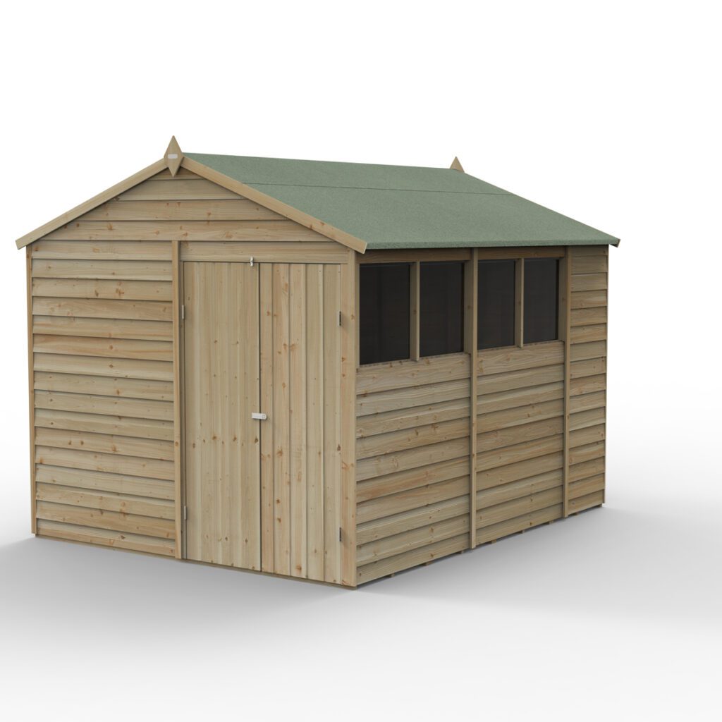 4LIFE Apex Shed 8×10 – Double Door – 4 Window (Installation) 5013053200094 2